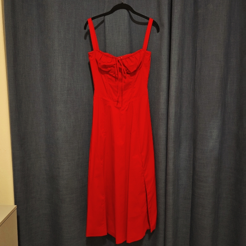NWOT House of CB Carmen Bustier Dress Red size S (bigger cup)